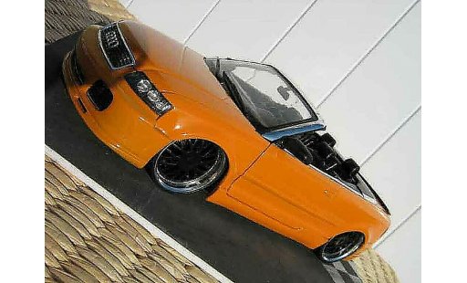 Audi A4 cabriolet 1/18 Welly turbo tuning naranja kit techart jantes bbs coche miniatura