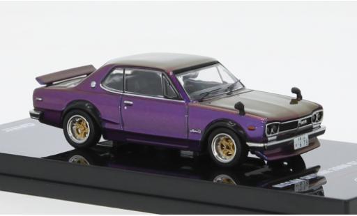 Coche miniatura Nissan Skyline 1/64 INNO64 2000 GT-R (KPGC110) metallise violett RHD Nissan Skyline 1/64 INNO64 2000 GT-R (KPGC110) metallise violett RHD coche miniatura