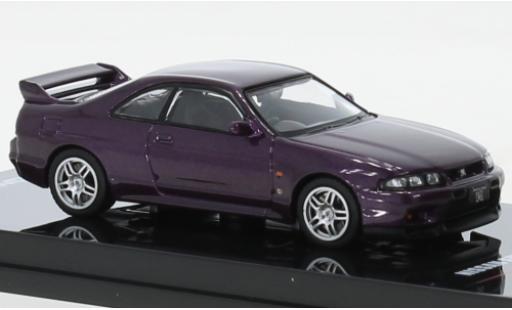Coche miniatura Nissan Skyline 1/64 INNO64 GT-R (R33) metallise purpura RHD Nissan Skyline 1/64 INNO64 GT-R (R33) metallise purpura RHD coche miniatura