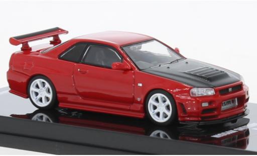 Nissan Skyline 1/64 INNO64 GT-R (R34) R-Tune rojo/carbon RHD coche miniatura