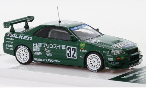 Coche miniatura Nissan Skyline 1/64 INNO64 GT-R (R34) RHD No.32 Super Taikyu 199 Nissan Skyline 1/64 INNO64 GT-R (R34) RHD No.32 Super Taikyu 199 coche miniatura
