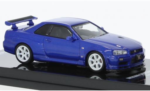 Coche miniatura Nissan Skyline 1/64 INNO64 GT-R (R34) V-Spec II NUR azul RHD Nissan Skyline 1/64 INNO64 GT-R (R34) V-Spec II NUR azul RHD coche miniatura