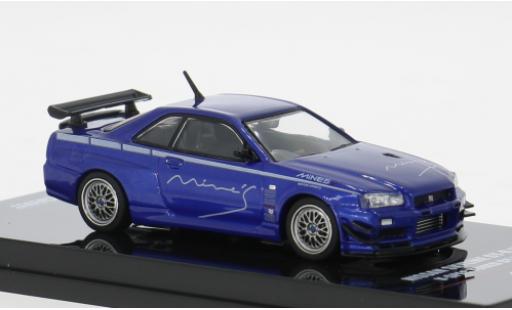 Coche miniatura Nissan Skyline 1/64 INNO64 GT-R (R34) V-Spec blau 1:64 Nissan Skyline 1/64 INNO64 GT-R (R34) V-Spec blau 1:64 coche miniatura