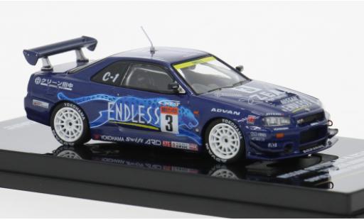 Coche miniatura Nissan Skyline 1/64 INNO64 GTR (R34) Super Taikyu 2002 Endless Advan #3 1:64 Nissan Skyline 1/64 INNO64 GTR (R34) Super Taikyu 2002 Endless Advan #3 1:64 coche miniatura