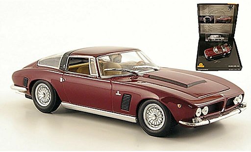 ISO Grifo Base 1/43 Minichamps met. rojo in Prasentationsbox 1968 coche miniatura
