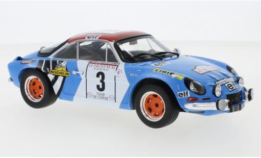 Coche miniatura Alpine A110 1/18 IXO Renault No.3 Tour de Corse 1973 B.Darniche/A.Mahe Alpine A110 1/18 IXO Renault No.3 Tour de Corse 1973 B.Darniche/A.Mahe coche miniatura