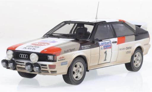 Coche miniatura Audi Quattro 1/24 IXO A1 No.1 RAC Rally 1982 mit Rennspuren H.Mikkola/A.Hertz Audi Quattro 1/24 IXO A1 No.1 RAC Rally 1982 mit Rennspuren H.Mikkola/A.Hertz coche miniatura