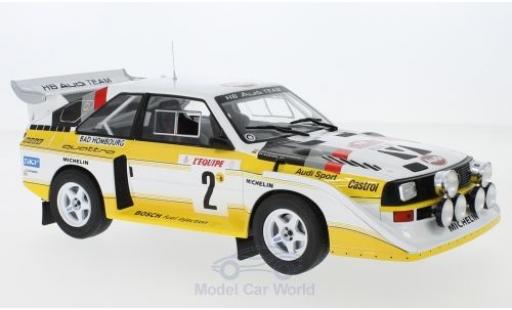 Coche miniatura Audi Sport Quattro 1/18 IXO Sport quattro S1 E2 No.2 HB Team HB Rallye WM Rallye Monte Carlo 1986 mit Decals W.Röhrl/C.Geistdörfer Audi Sport Quattro 1/18 IXO Sport quattro S1 E2 No.2 HB Team HB Rallye WM Rallye Monte Carlo 1986 mit Decals W.Röhrl/C.Geistdörfer coche miniatura