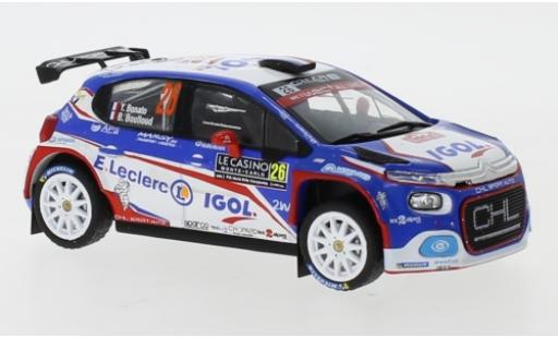 Citroen C3 1/43 IXO R5 No.26 Rallye WM Rallye Monte Carlo 2020 Y.Bonato/B.Boulloud coche miniatura