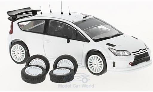 Coche miniatura Citroen C4 WRC 1/43 IXO WRC blanco 2010 Plain Body Version inklusive 4 Ersatzräder Citroen C4 WRC 1/43 IXO WRC blanco 2010 Plain Body Version inklusive 4 Ersatzräder coche miniatura