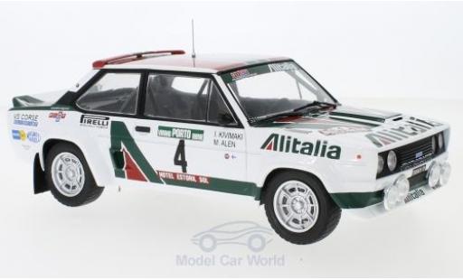 Coche miniatura Fiat 131 1/18 IXO Abarth No.4 Rallye WM Rallye Portugal 1978 M.Alen/I.Kivimaki Fiat 131 1/18 IXO Abarth No.4 Rallye WM Rallye Portugal 1978 M.Alen/I.Kivimaki coche miniatura