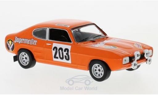 Ford Capri 1/43 IXO MkI No.203 Jägermeister Rally Monte Carlo 1973 E.Schimpf/E.-J.Zauner coche miniatura