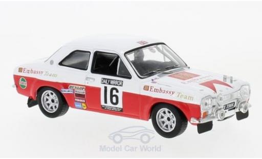 Coche miniatura Ford Escort 1/43 IXO MK I RS 1600 No.16 Embassy RAC Rallye 1971 T.Makinen/H.Liddon Ford Escort 1/43 IXO MK I RS 1600 No.16 Embassy RAC Rallye 1971 T.Makinen/H.Liddon coche miniatura
