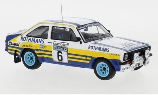 Coche miniatura Ford Escort 1/43 IXO MK II RS No.6 Rothmans Rallye WM RAC Rally 1979 A.Vatanen/D.Richards Ford Escort 1/43 IXO MK II RS No.6 Rothmans Rallye WM RAC Rally 1979 A.Vatanen/D.Richards coche miniatura
