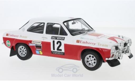 Coche miniatura Ford Escort 1/18 IXO MK1 RS 1600 No.12 Embassy RAC Rallye 1971 H.Mikkola/G.Palm Ford Escort 1/18 IXO MK1 RS 1600 No.12 Embassy RAC Rallye 1971 H.Mikkola/G.Palm coche miniatura