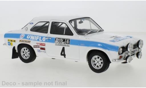 Coche miniatura Ford Escort 1/18 IXO MKI RS 1600 RHD No.4 Rallye WM RAC Rally 1972 Esso Blue R.Clark/T.Mason Ford Escort 1/18 IXO MKI RS 1600 RHD No.4 Rallye WM RAC Rally 1972 Esso Blue R.Clark/T.Mason coche miniatura