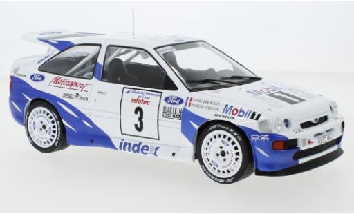 Coche miniatura Ford Escort 1/18 IXO RS Cosworth No.3 Rallye WM Tour de Corse 1993 F.Delecour/D.Grataloup Ford Escort 1/18 IXO RS Cosworth No.3 Rallye WM Tour de Corse 1993 F.Delecour/D.Grataloup coche miniatura