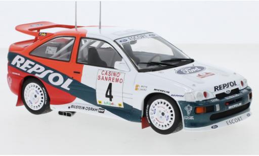 Coche miniatura Ford Escort 1/24 IXO RS Cosworth No.4 Repsol Rallye WM Rallye San Remo 1996 C.Sainz/L.Moya Ford Escort 1/24 IXO RS Cosworth No.4 Repsol Rallye WM Rallye San Remo 1996 C.Sainz/L.Moya coche miniatura