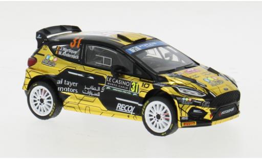 Coche miniatura Ford Fiesta 1/43 IXO Rally2 No.31 WRC Rallye Monte Carlo 2024 1:43 Ford Fiesta 1/43 IXO Rally2 No.31 WRC Rallye Monte Carlo 2024 1:43 coche miniatura