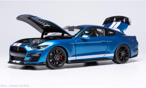 Coche miniatura Shelby GT 500 1/18 IXO Ford Mustang blau/weiss 2022 1:18 Shelby GT 500 1/18 IXO Ford Mustang blau/weiss 2022 1:18 coche miniatura