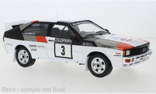 Coche miniatura Audi Quattro 1/18 IXO No.3 1000 Lakes Rally 1982 Audi Quattro 1/18 IXO No.3 1000 Lakes Rally 1982 coche miniatura