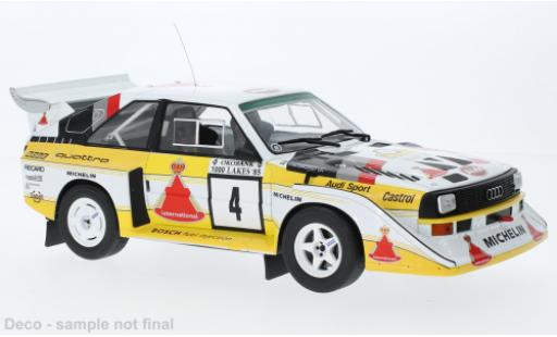 Coche miniatura Audi Sport Quattro 1/18 IXO Sport quattro S1 E2 No.4 1000 Lakes Rally 1985 Audi Sport Quattro 1/18 IXO Sport quattro S1 E2 No.4 1000 Lakes Rally 1985 coche miniatura