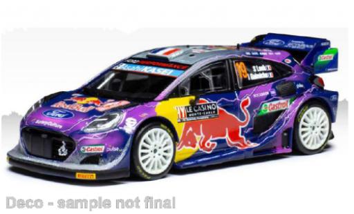 Coche miniatura Ford Puma 1/18 IXO Rally1 No.19 WRC2 Rallye Monte Carlo 2022 Ford Puma 1/18 IXO Rally1 No.19 WRC2 Rallye Monte Carlo 2022 coche miniatura