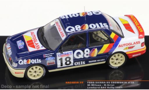 Ford Sierra 1/43 IXO RS Cosworth No.18 Rallye RAC Lombard 1991 coche miniatura