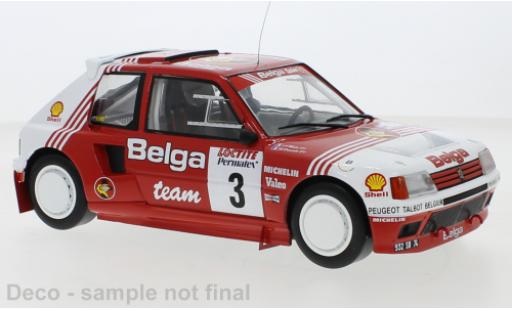 Coche miniatura Peugeot 205 1/18 IXO T16 No.3 Belga Rally Ypres 1985 Peugeot 205 1/18 IXO T16 No.3 Belga Rally Ypres 1985 coche miniatura