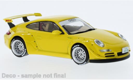 Porsche 997 RWB 1/43 IXO amarillo coche miniatura