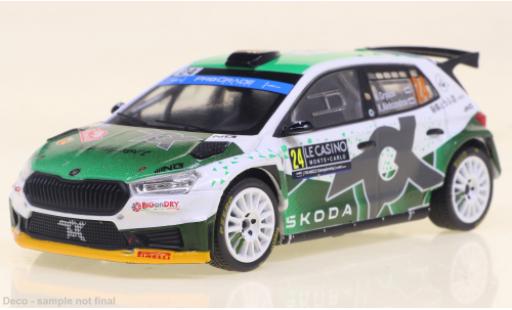 Skoda Fabia 1/43 IXO No.24 WRC2 Rally Monte Carlo 2023 coche miniatura