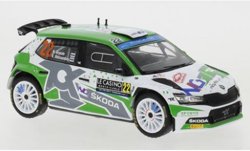 Skoda Fabia 1/43 IXO Rally2 EVO No.22 WRC Rally Monte Carlo 2022 coche miniatura
