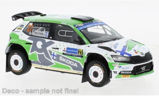 Skoda Fabia 1/43 IXO Rally2 EVO No.27 Rallye WM Rallye Estland 2022 coche miniatura