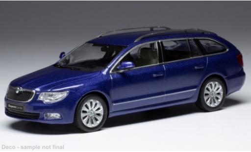 Coche miniatura Skoda Superb 1/43 IXO II 3T metallise azul 2008 Skoda Superb 1/43 IXO II 3T metallise azul 2008 coche miniatura