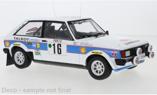 Coche miniatura Talbot Sunbeam 1/18 IXO Lotus No.16 Rallye Monte-Carlo 1981 Talbot Sunbeam 1/18 IXO Lotus No.16 Rallye Monte-Carlo 1981 coche miniatura