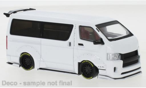 Coche miniatura Toyota Hiace 1/43 IXO Widebody metallise blanche 2018 Toyota Hiace 1/43 IXO Widebody metallise blanche 2018 coche miniatura