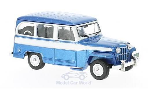 Coche miniatura Jeep Willys 1/43 IXO Station Wagon metalico azul/blanco 1960 Jeep Willys 1/43 IXO Station Wagon metalico azul/blanco 1960 coche miniatura