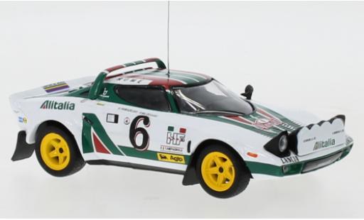 Coche miniatura Lancia Stratos 1/43 IXO HF No.6 Alitalia Racing Team Alitalia Rallye Monte Carlo 1976 B.Waldegard/H.Thorszelius Lancia Stratos 1/43 IXO HF No.6 Alitalia Racing Team Alitalia Rallye Monte Carlo 1976 B.Waldegard/H.Thorszelius coche miniatura