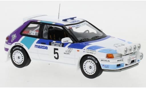 Coche miniatura Mazda 323 1/43 IXO GTX No.5 Rally Team Europe 1000 Lakes Rallye 1990 with night lights T.Salonen/V.Silander Mazda 323 1/43 IXO GTX No.5 Rally Team Europe 1000 Lakes Rallye 1990 with night lights T.Salonen/V.Silander coche miniatura
