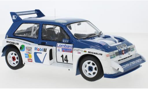 Coche miniatura MG Metro 1/18 IXO 6R4 RHD No.14 Rallye WM RAC Rally 1986 D.Llewellin/P.Short MG Metro 1/18 IXO 6R4 RHD No.14 Rallye WM RAC Rally 1986 D.Llewellin/P.Short coche miniatura