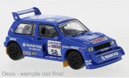 Coche miniatura MG Metro 1/43 IXO 6R4 RHD No.58 Sanyo RAC Rally 1986 G.Fielding/J.Robinson MG Metro 1/43 IXO 6R4 RHD No.58 Sanyo RAC Rally 1986 G.Fielding/J.Robinson coche miniatura
