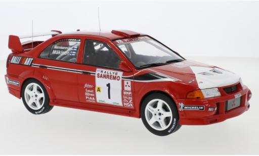 Coche miniatura Mitsubishi Lancer 1/18 IXO RS Evolution VI No.1 Rally San Remo 1999 T.Mäkinen/R.Mannisenmäki Mitsubishi Lancer 1/18 IXO RS Evolution VI No.1 Rally San Remo 1999 T.Mäkinen/R.Mannisenmäki coche miniatura