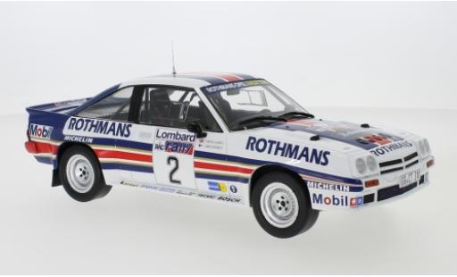 Coche miniatura Opel Manta 1/18 IXO 400 No.2 Rothmans Rally Team Rothmans Rallye WM RAC Rallye 1983 H.Toivonen/F.Gallagher Opel Manta 1/18 IXO 400 No.2 Rothmans Rally Team Rothmans Rallye WM RAC Rallye 1983 H.Toivonen/F.Gallagher coche miniatura