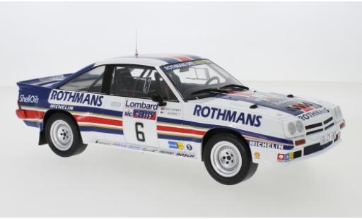 Coche miniatura Opel Manta 1/18 IXO 400 No.6 Rothmans Rally Team Rothmans Rallye WM RAC Rallye 1983 A.Vatanen/T.Harryman Opel Manta 1/18 IXO 400 No.6 Rothmans Rally Team Rothmans Rallye WM RAC Rallye 1983 A.Vatanen/T.Harryman coche miniatura
