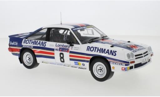 Coche miniatura Opel Manta 1/18 IXO 400 No.8 Rothmans Rally Team Rothmans Rallye WM RAC Rallye 1983 J.McRae/I.Grindrod Opel Manta 1/18 IXO 400 No.8 Rothmans Rally Team Rothmans Rallye WM RAC Rallye 1983 J.McRae/I.Grindrod coche miniatura