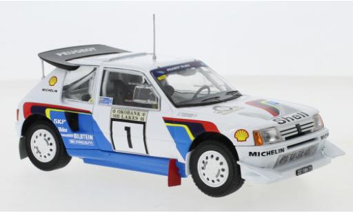 Coche miniatura Peugeot 205 1/24 IXO T16 E2 No.1 Rallye WM 1000 Lakes Rally 1986 T.Salonen/S.Harjanne Peugeot 205 1/24 IXO T16 E2 No.1 Rallye WM 1000 Lakes Rally 1986 T.Salonen/S.Harjanne coche miniatura