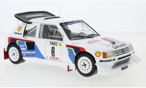 Coche miniatura Peugeot 205 1/18 IXO T16 E2 No.8 Talbot Sport Rallye WM Rallye Monte Carlo 1986 B.Saby/J-F.Fauchille Peugeot 205 1/18 IXO T16 E2 No.8 Talbot Sport Rallye WM Rallye Monte Carlo 1986 B.Saby/J-F.Fauchille coche miniatura
