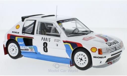 Coche miniatura Peugeot 205 1/18 IXO T16 No.8 Rallye WM Rallye Monte Carlo 1985 B.Saby/J-F.Fauchille Peugeot 205 1/18 IXO T16 No.8 Rallye WM Rallye Monte Carlo 1985 B.Saby/J-F.Fauchille coche miniatura