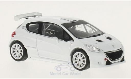 Peugeot 208 T16 1/43 IXO T16 R5 blanco 2014 Plain Body Version inklusive 4 Ersatzräder coche miniatura