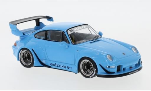 Porsche 993 RWB 1/43 IXO RWB azul coche miniatura